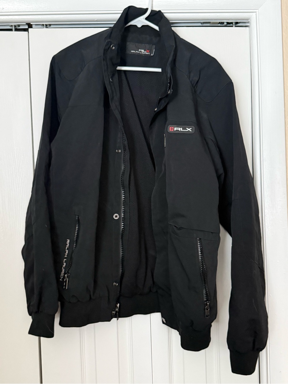 Ralph Lauren RLX Black Men's Performance Bomber Jacket Size XL